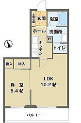 シャーメゾンしらはま 2階1LDKの間取り