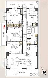 クレストフォルム市が尾南 4LDKの間取図画像