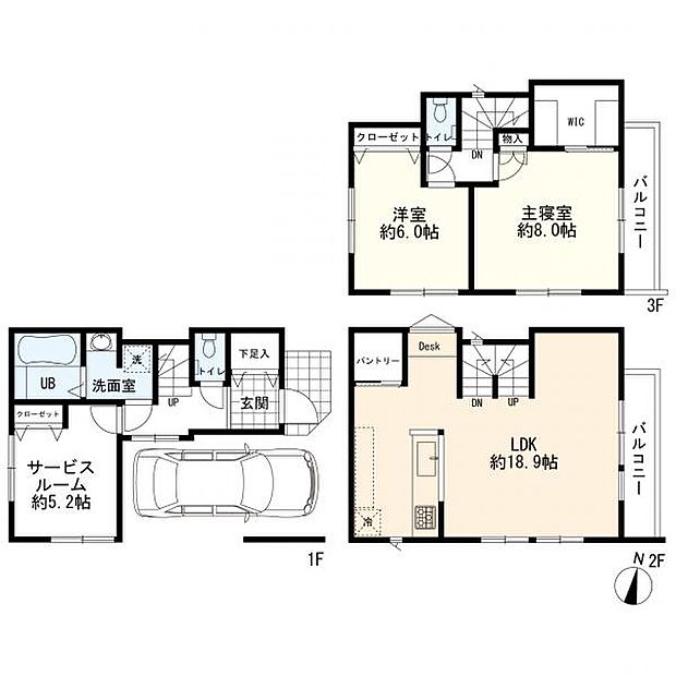 2SLDK+カーポート B号棟