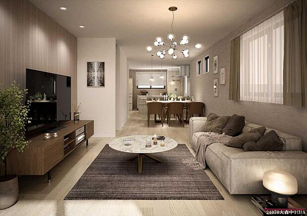 Ａ号棟　リビング（家具はCGによるイメージです）