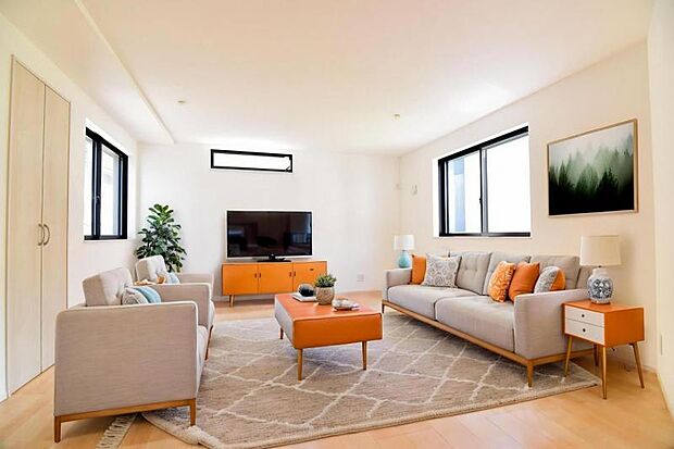 リビング(配置してある家具はCGによるイメージです)