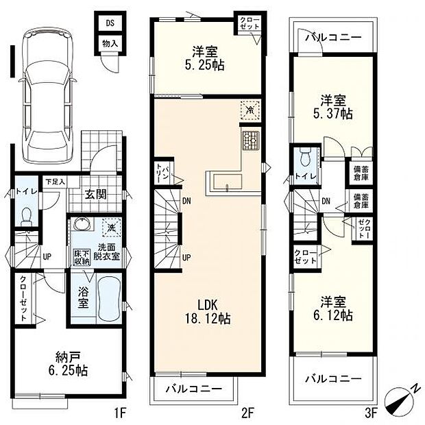 3ＳＬＤＫ＋車庫　4号棟