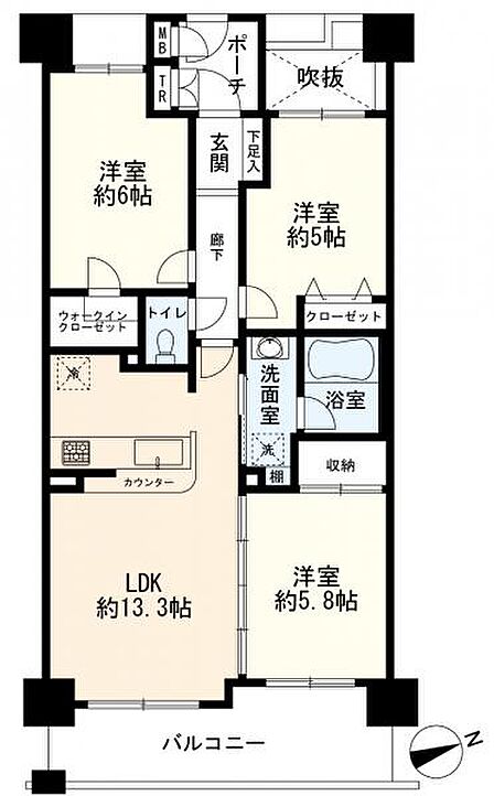 間取図 3LDK