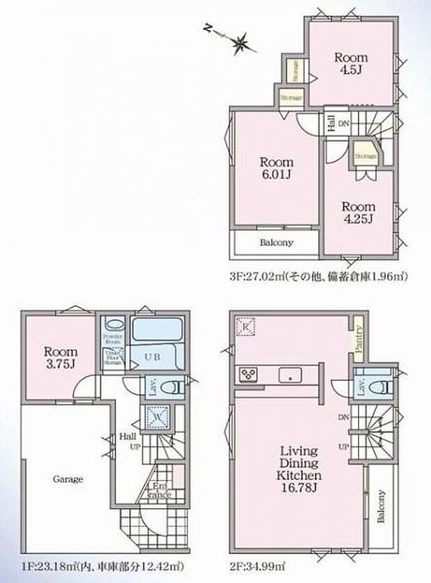 B号棟間取り（4ＬＤＫ＋バルコニー）