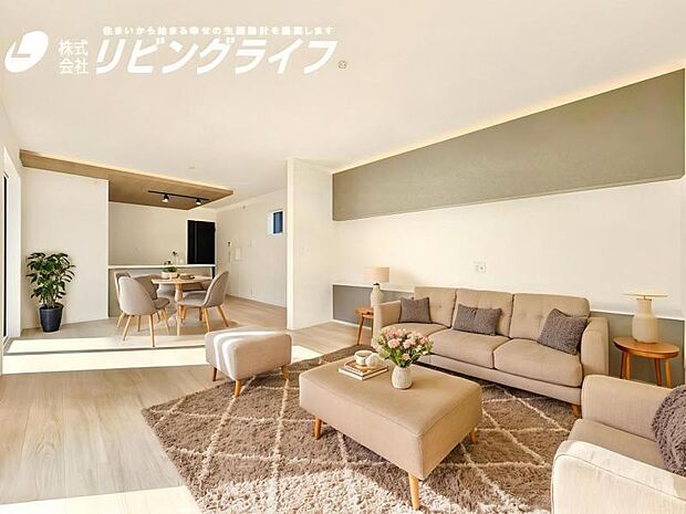 (配置してある家具はCGによるイメージです。)光と風があふれる開放的なリビングダイニングには自然と家族みんなが集まってきます。