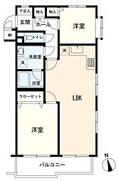 セザール上星川 2LDKの間取図画像