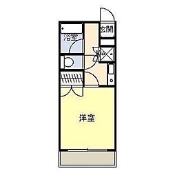 宮崎駅南 1Kの間取図画像