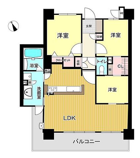 各部屋に収納スペースがあります。