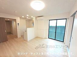 ラクーン守山 3階1LDKのリビング/ダイニング