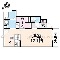 Ｅｓｐｒｉｔ　V 102 1階ワンルームの間取り