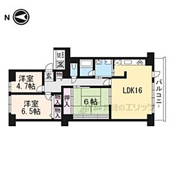 JR東海道・山陽本線 膳所駅 徒歩5分の賃貸マンション 4階3LDKの間取り