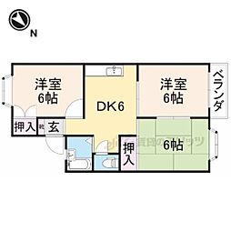 JR東海道・山陽本線 彦根駅 徒歩15分の賃貸アパート 1階3DKの間取り