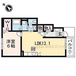 Ｃａｓａ　Ｂｒｅｅｚｅ 2階1LDKの間取り