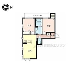 AILE 2階2LDKの間取り