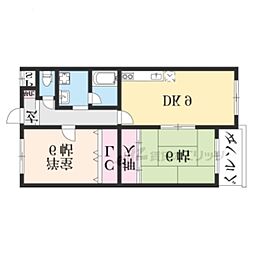 エクシードSS 5階2LDKの間取り