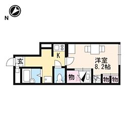 レオパレスＭＫ 1階1Kの間取り
