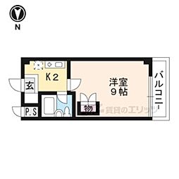 カーサ・ソラッツオ 1Kの間取図画像