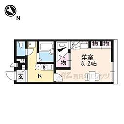 レオパレスリヴァージュ 1Kの間取図画像