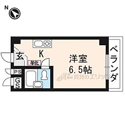 グリーンマンション赤尾 ワンルームの間取図画像