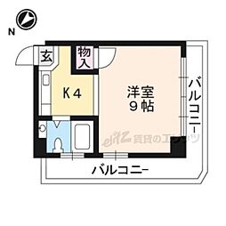 小堀マンション 1Kの間取図画像