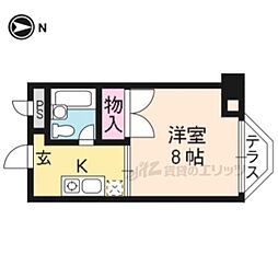 パークショアセタ 1Kの間取図画像