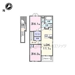 セイバリー プリムローズ II 2LDKの間取図画像