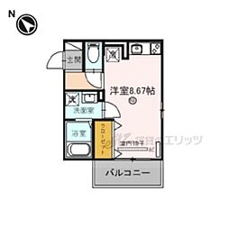 メゾン・ド・エトワール ワンルームの間取図画像