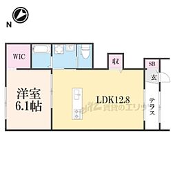 PATIO.DX 1LDKの間取図画像
