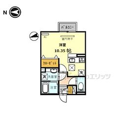 ドリームメゾンHYS ワンルームの間取図画像