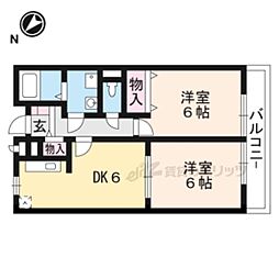 カサ・ピスタ 2DKの間取図画像