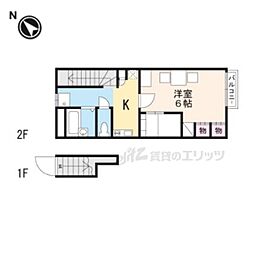 レオパレスSAKAE 1Kの間取図画像