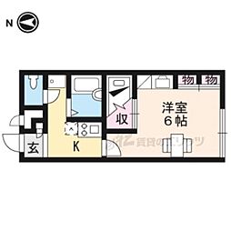 レオパレスプロバンス 1Kの間取図画像