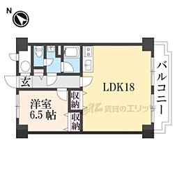 ヴェルドール琵琶湖リゾート 3階1LDKの間取り