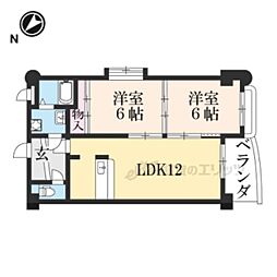 JR草津線 甲西駅 徒歩11分の賃貸マンション 4階2LDKの間取り