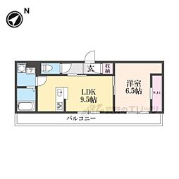 近江鉄道近江本線 水口石橋駅 徒歩4分の賃貸アパート 2階1LDKの間取り