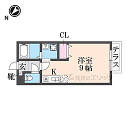 エムアンドシー 1階1Kの間取り