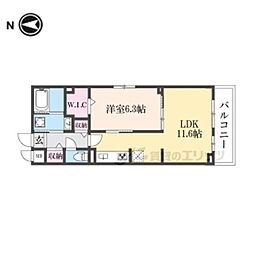 ルーチェ 2階1LDKの間取り