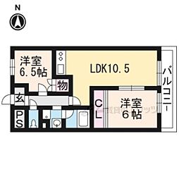 JR東海道・山陽本線 近江八幡駅 徒歩10分の賃貸マンション 3階1LDKの間取り