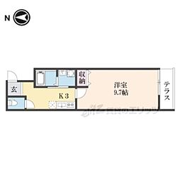 MAISON DOUCE浜大津 1階1Kの間取り