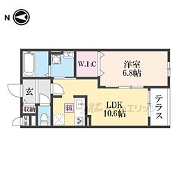JR東海道・山陽本線 石山駅 バス9分 稲津北口下車 徒歩8分の賃貸アパート 1階1LDKの間取り