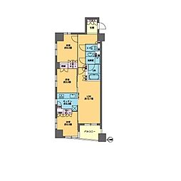 カスタリア東日本橋 12階3LDKの間取り