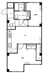 麻布コーポラス 4階2LDKの間取り