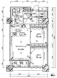 ザ・湾岸タワーレックスガーデン 27階2LDKの間取り