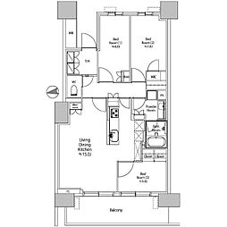 HARUMI FLAG PARK VILLAGE C棟 5階3LDKの間取り