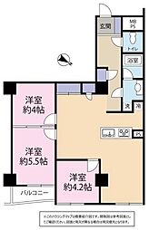 ドミール五番町 11階3LDKの間取り