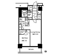 キャナルスクウェア豊洲 2階1LDKの間取り
