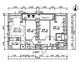 東雲キャナルコートCODAN18号棟 8階3LDKの間取り