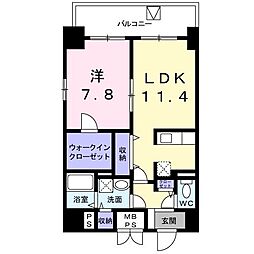 エトワールブランシュ新橋 10階1LDKの間取り