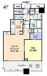 芝浦アイランドケープタワー 1LDKの間取図画像