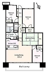 亀戸レジデンスブリーズフォート 4LDKの間取図画像